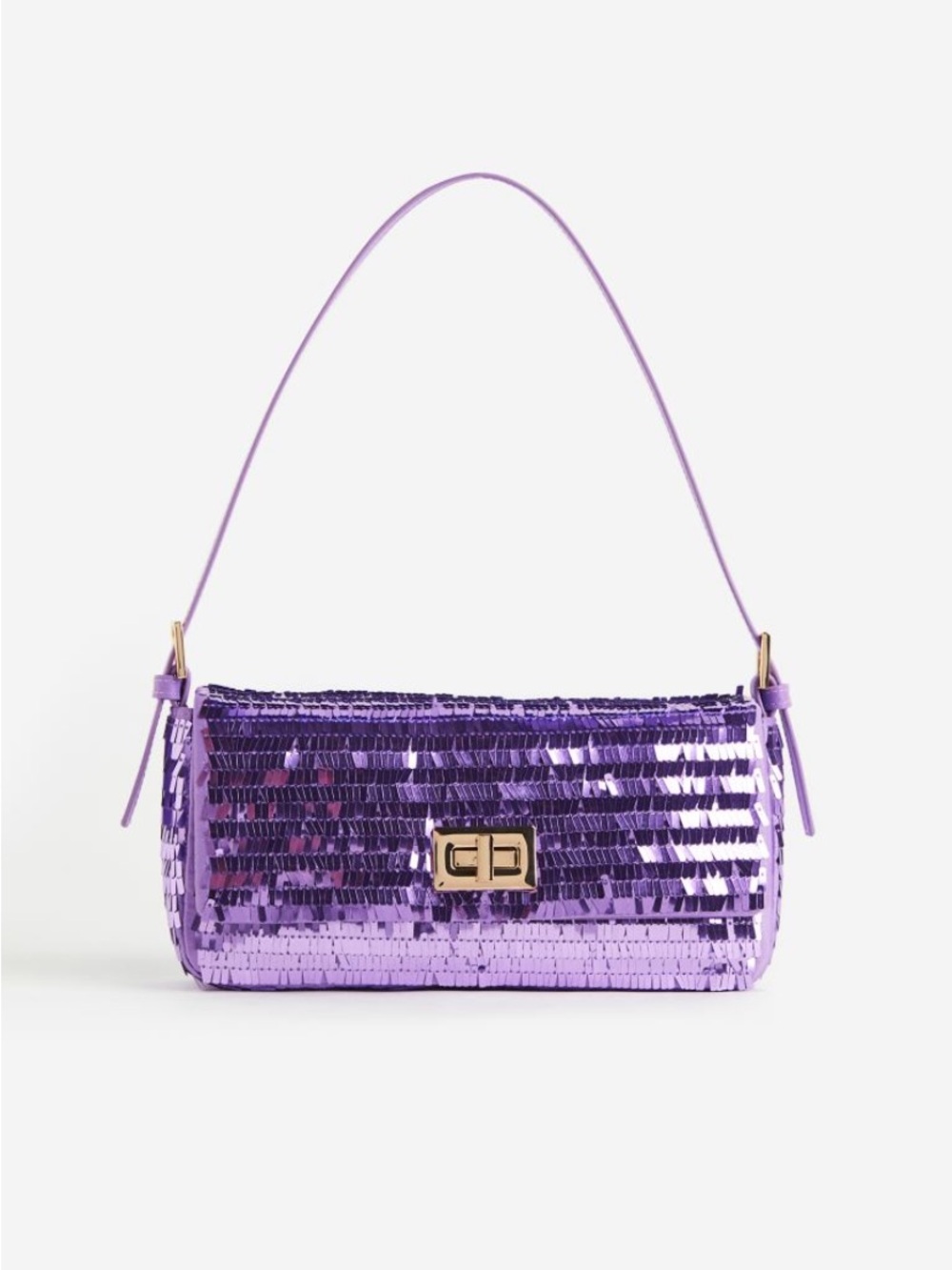 H&M Lavender Sequin Mini Shoulder Bag